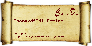 Csongrádi Dorina névjegykártya