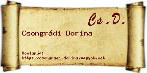 Csongrádi Dorina névjegykártya