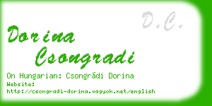 dorina csongradi business card